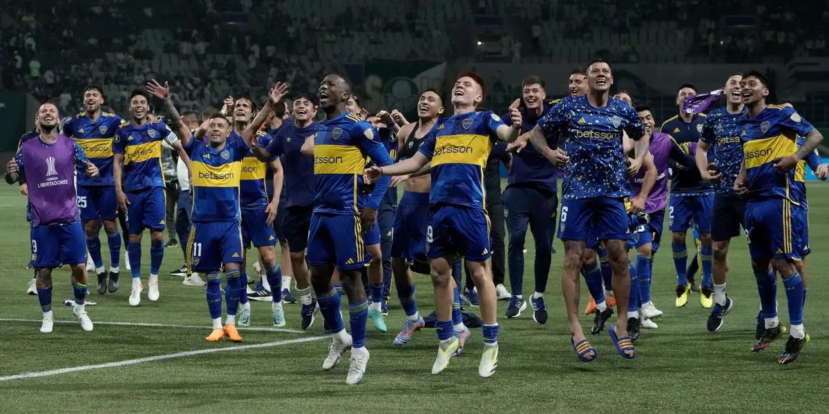 Jogadores do Boca comemoram