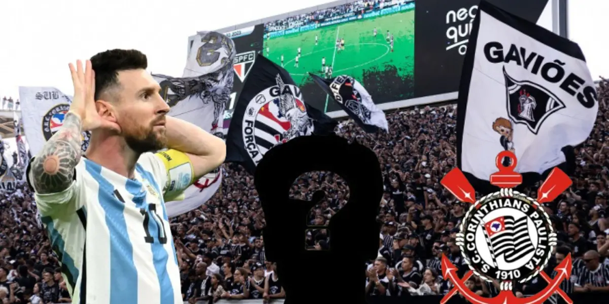 Messi a frente da Fiel Torcida