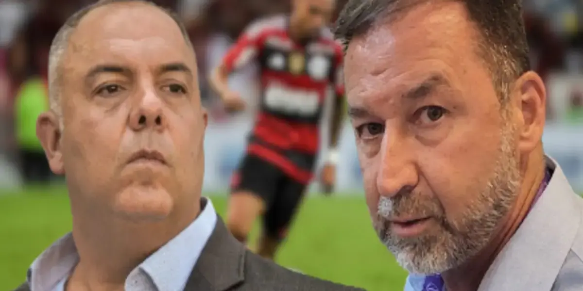 Augusto Melo, com Marcos Braz ao fundo