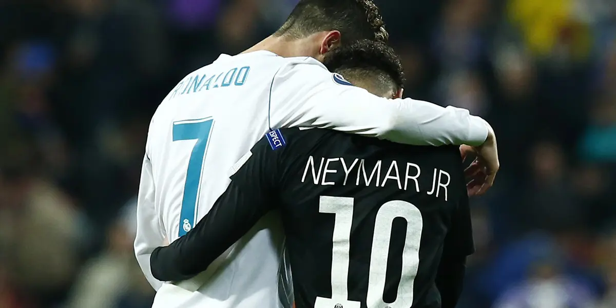 CR7 e Neymar após partida