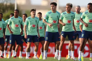 Jogadores da seleção brasileira sub-23 em treinamento