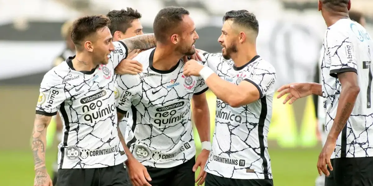 Jogadores do Corinthians comemoram