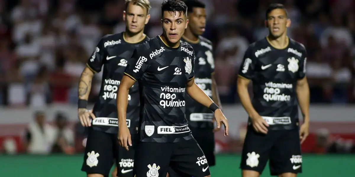 Jogadores do Corinthians durante partida