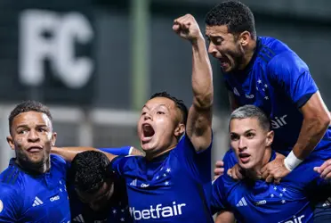 Jogadores do Cruzeiro durante partida