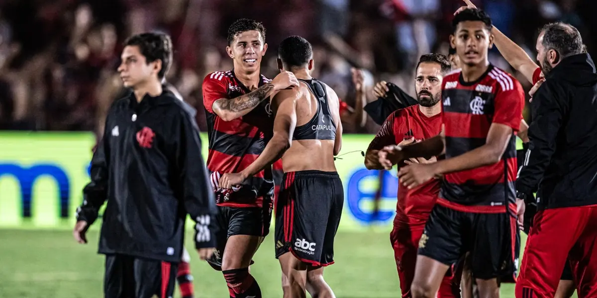 Jogadores do Flamengo após partida