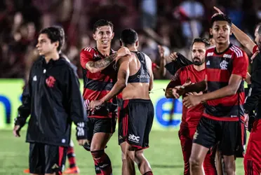 Jogadores do Flamengo após partida