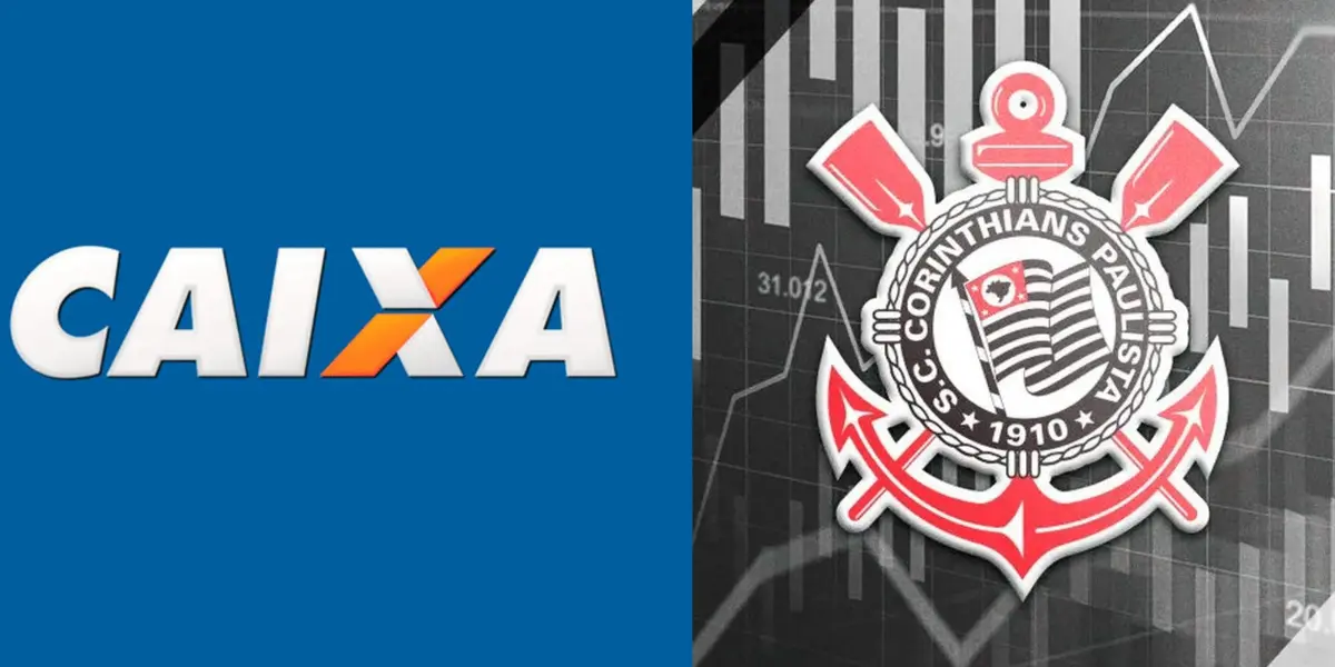 Logotipos da Caixa Econômica e do Corinthians