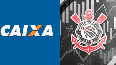 Logotipos da Caixa Econômica e do Corinthians