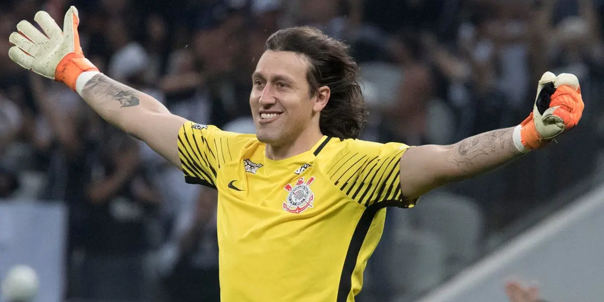 Mesmo com Corinthians perdendo por 2 a 0 e se complicando na Copa do Brasil, Cássio teve motivo para celebrar