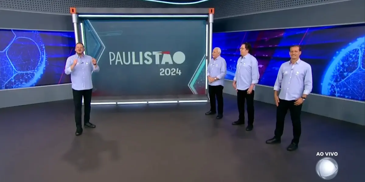 Record durante transmissão do Paulistão 2024