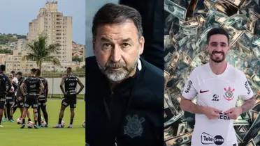 Timão em treinamento, Augusto Melo e Coronado em montagem