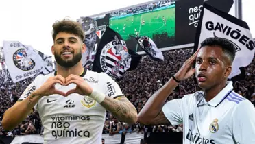 Yuri Alberto em montagem com Rodrygo